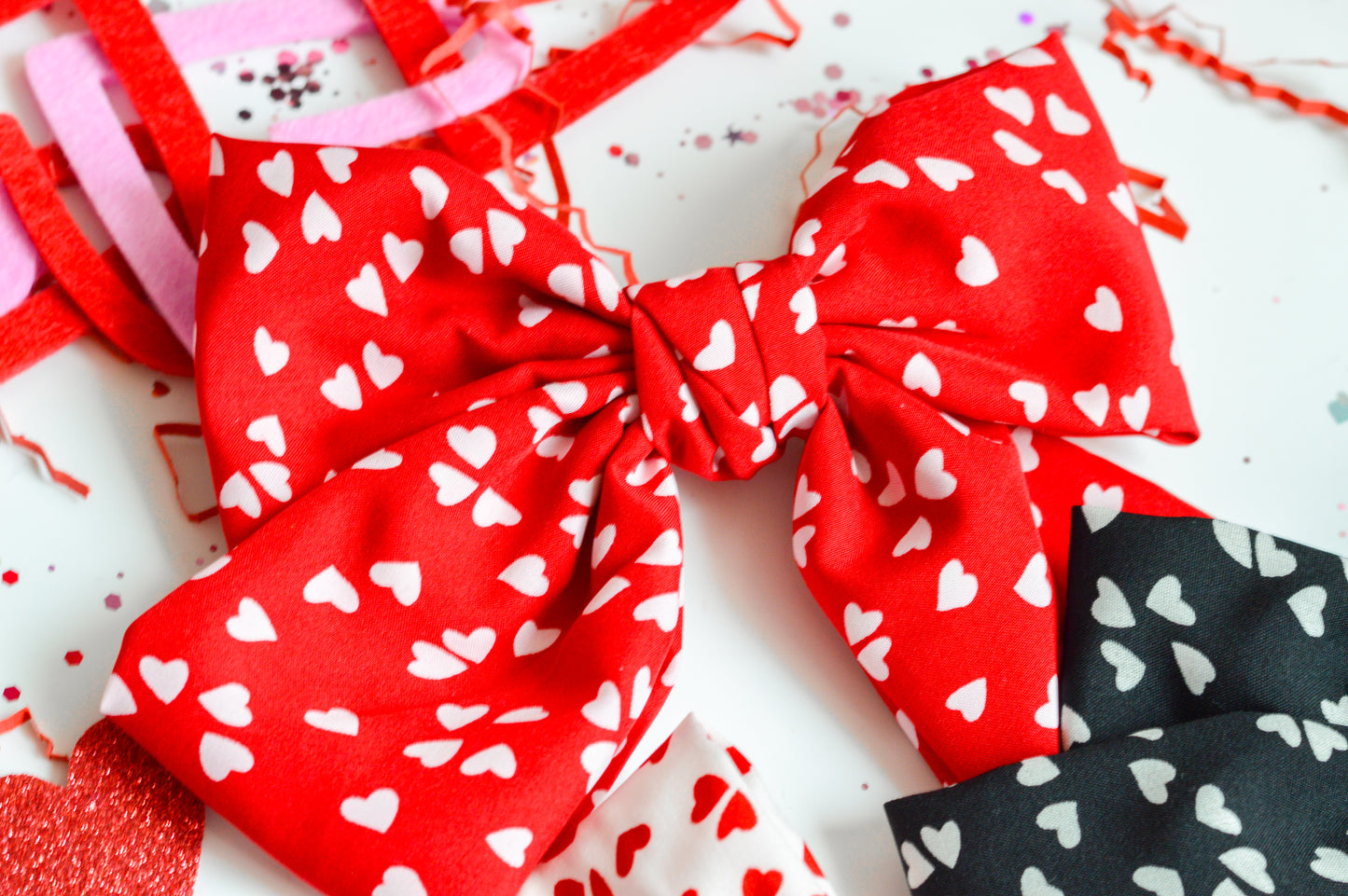 Large Love Barrette Bow