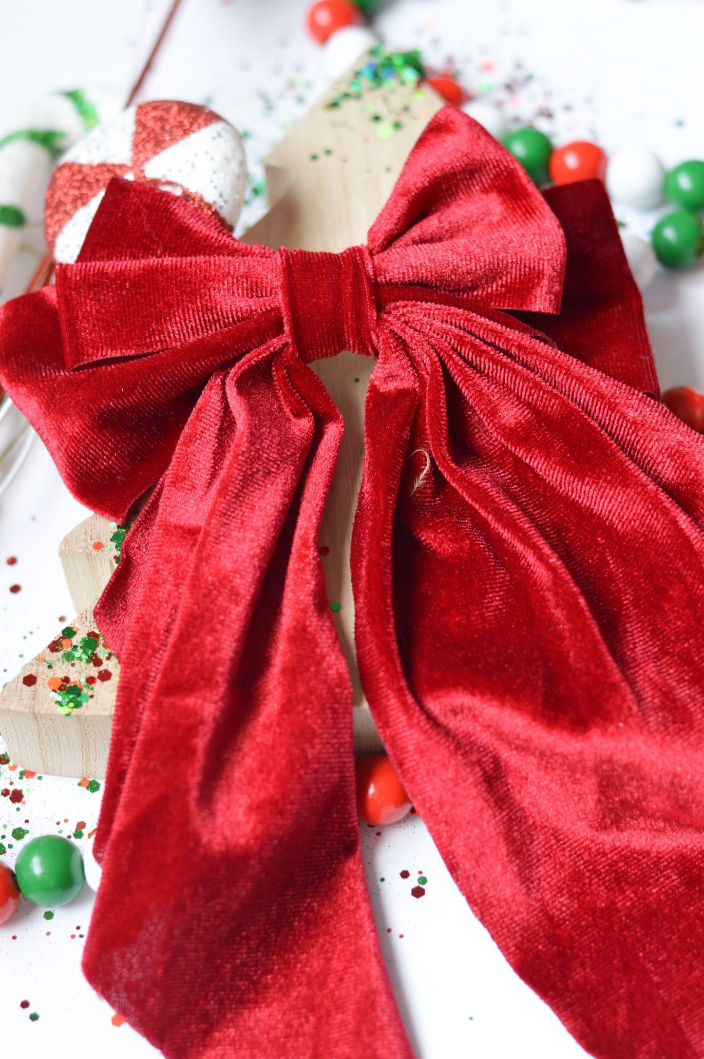 Jumbo Velvet Christmas Ribbon Bow