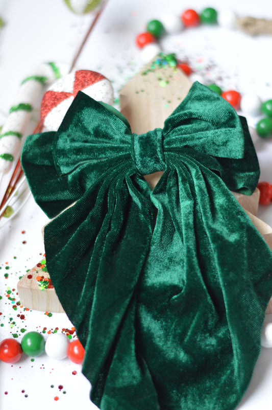 Jumbo Velvet Christmas Ribbon Bow
