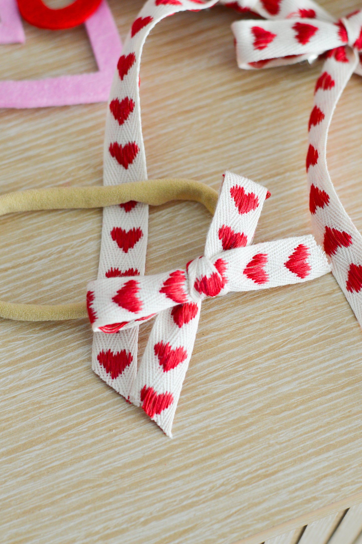 I Heart You Ribbon Bow