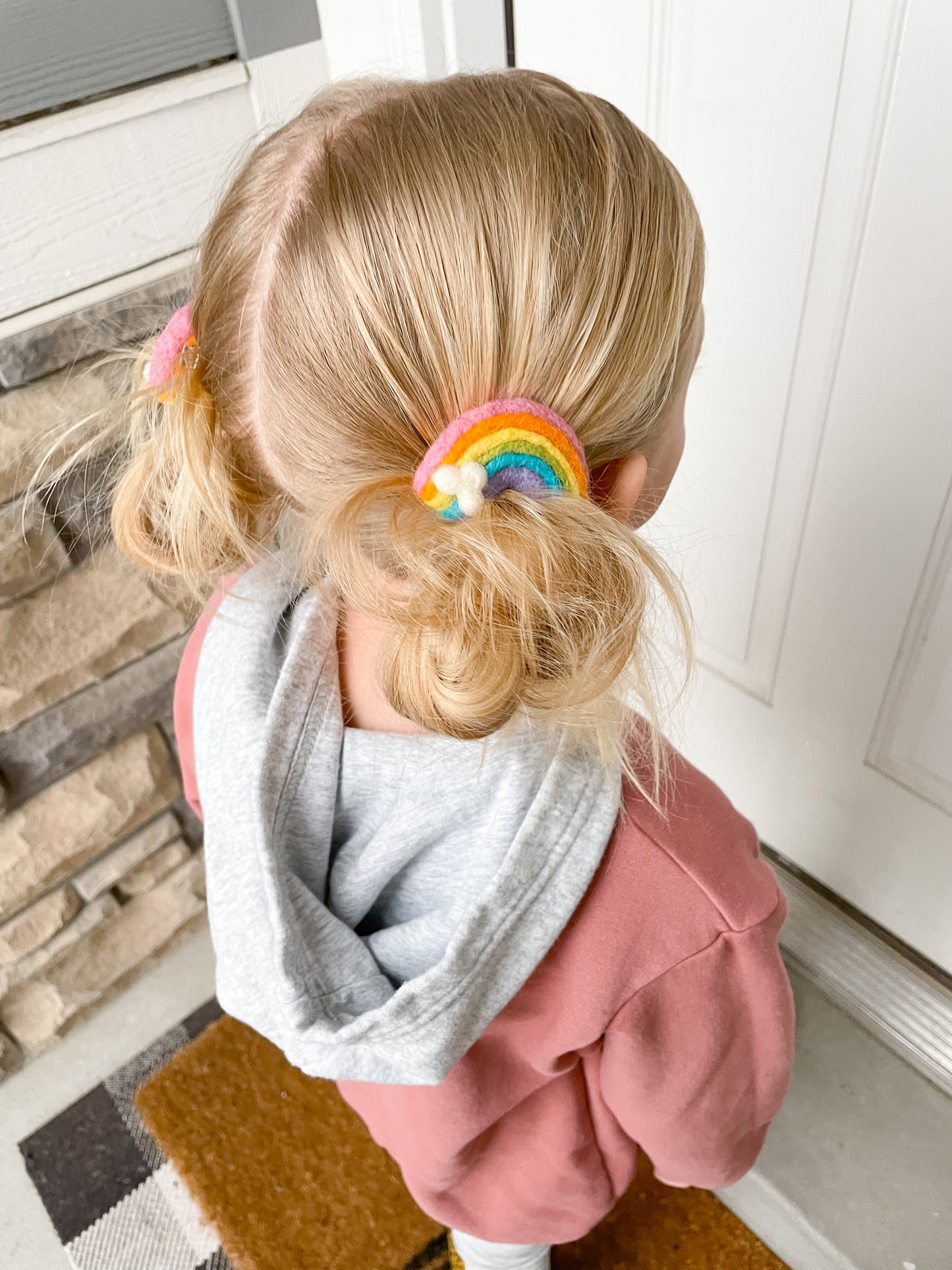 Rainbow Felt Clip